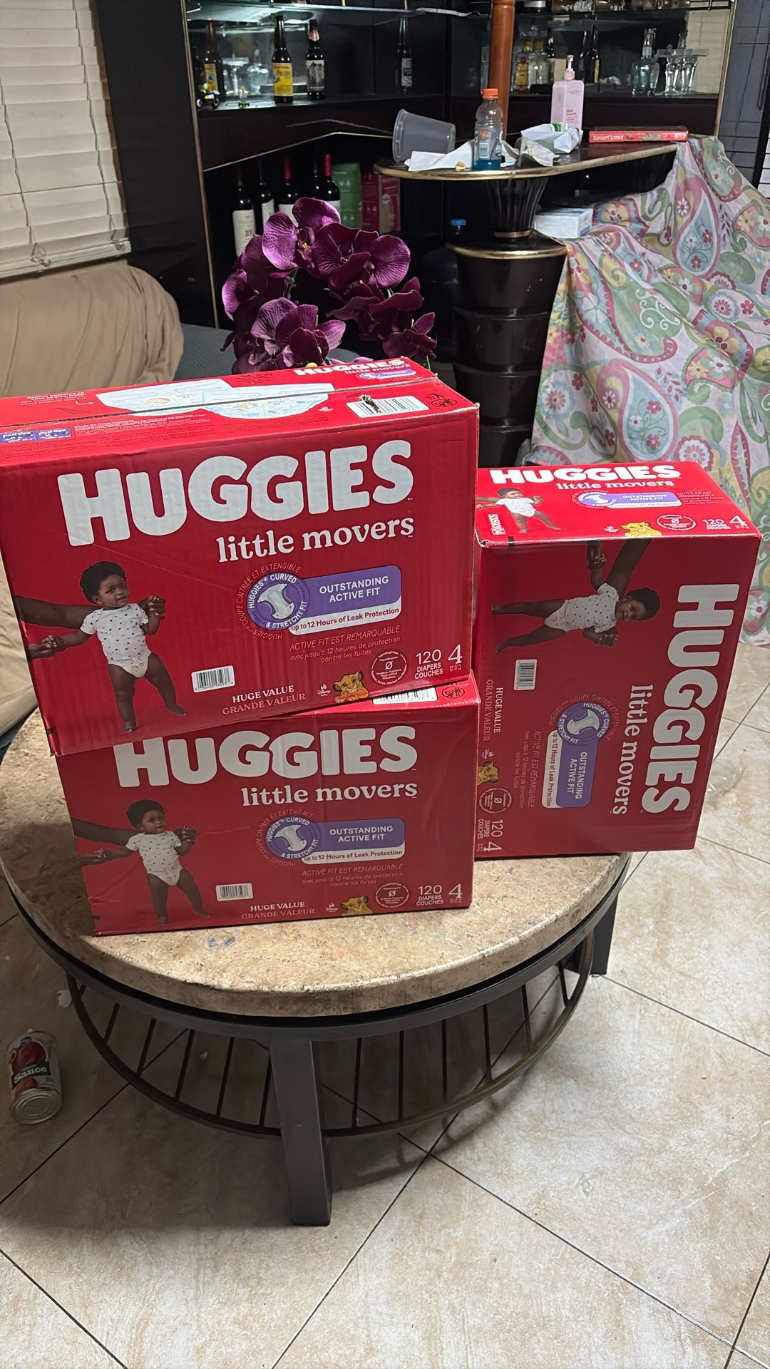 Huggies Size 4 Diapers 120 Each Box