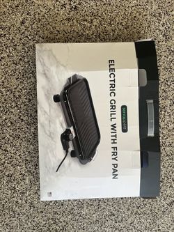 Servappetit Electric Grill with Fry Pan, Indoor Grill, New in Box