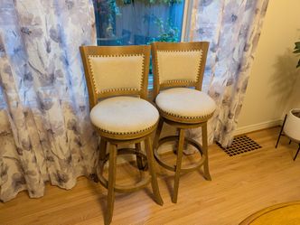 Set of 2 Swivel Bar-Height Stools