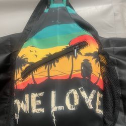Rasta Lion And One Love Sling Bag