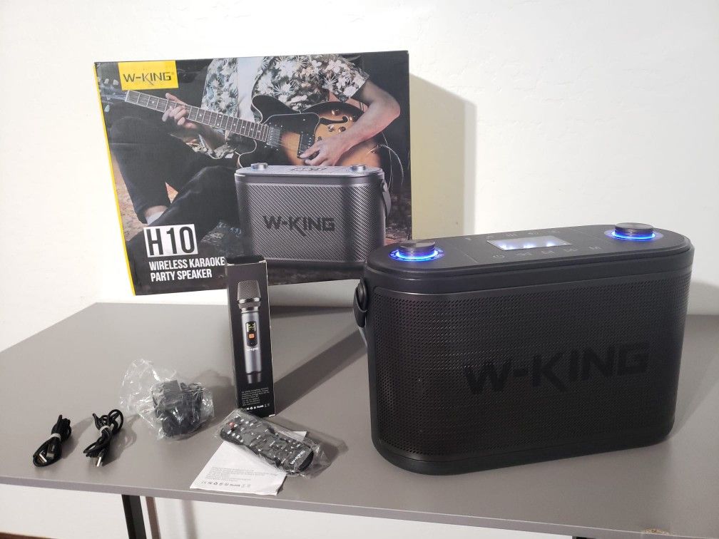 New W-KING 120W RMS-150W Peak Portable Bluetooth Speaker Loud, 2.1 Stereo 3-Way Large Party Outdoor Wireless Speaker w/Bass&Treble Adjust/Guitar&MIC P