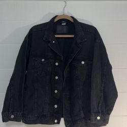 Women’s Black Denim Jacket - Size Medium 