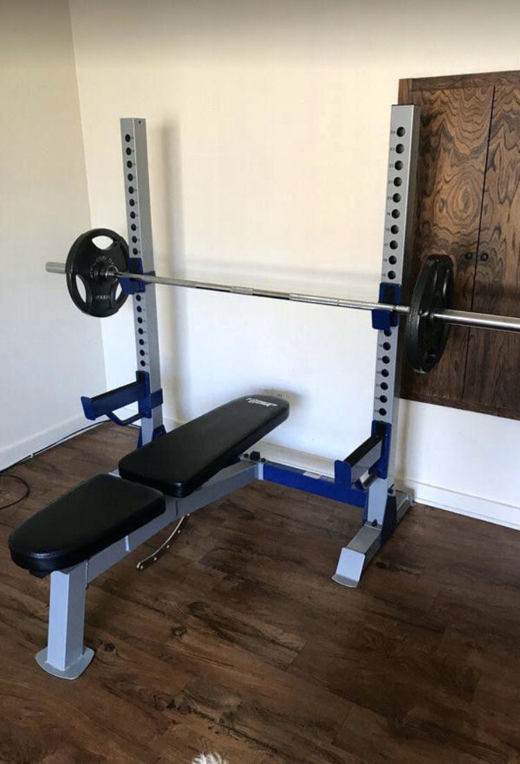Fitness Gear Pro Olympic Weight Bench Squat Rack