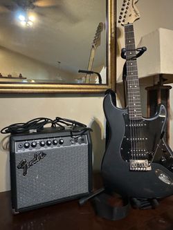 Electric Guitar with Amp