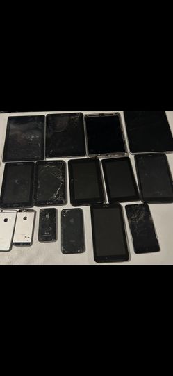 Bulk Electronics Lot: Tablets & Phones - For Parts