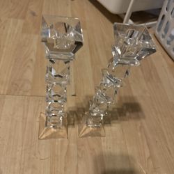 Real Glass Candle Holders 