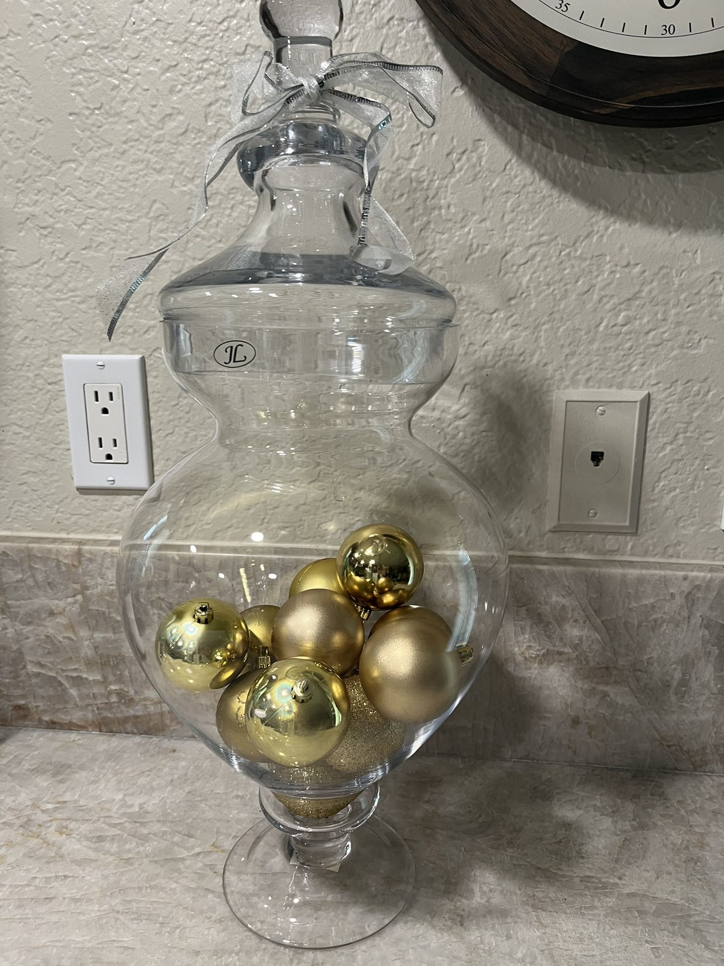 Large Glass Topiary Footed 