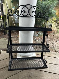 Metal 3 Tier Wall Shelf 27"Hx16"W6"D