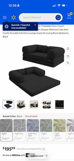 Foldable sofa memory foam new in box