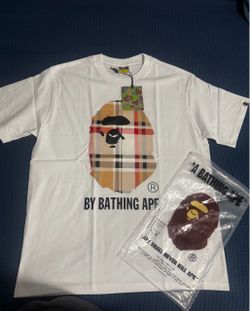 A Bathing Ape BAPE Plaid Ape Head Tee x Burberry