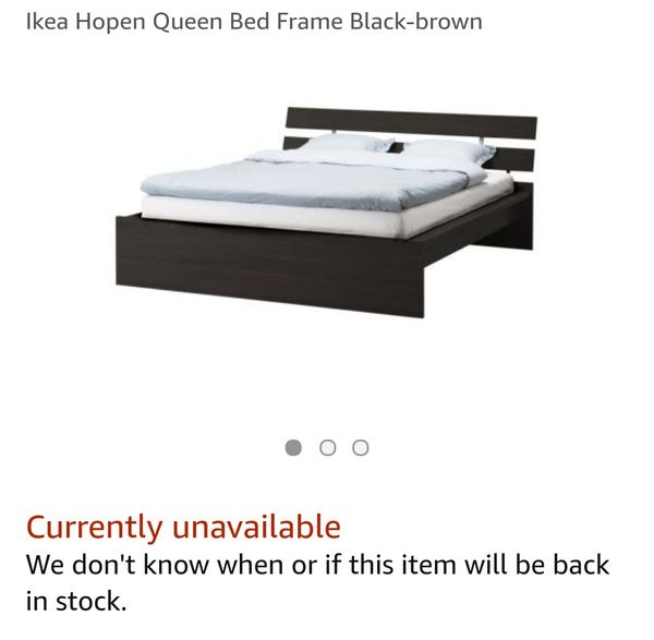 Ikea Queen Hopen Bed Frame With Slats And Box Spring For In Ikea Queen Hopen Bed Frame With Slats And Box Spring