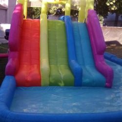 Triple Water Slide Pool 