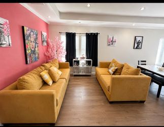 Modern Mustard Yellow Sofa Set (Sofa + Loveseat)