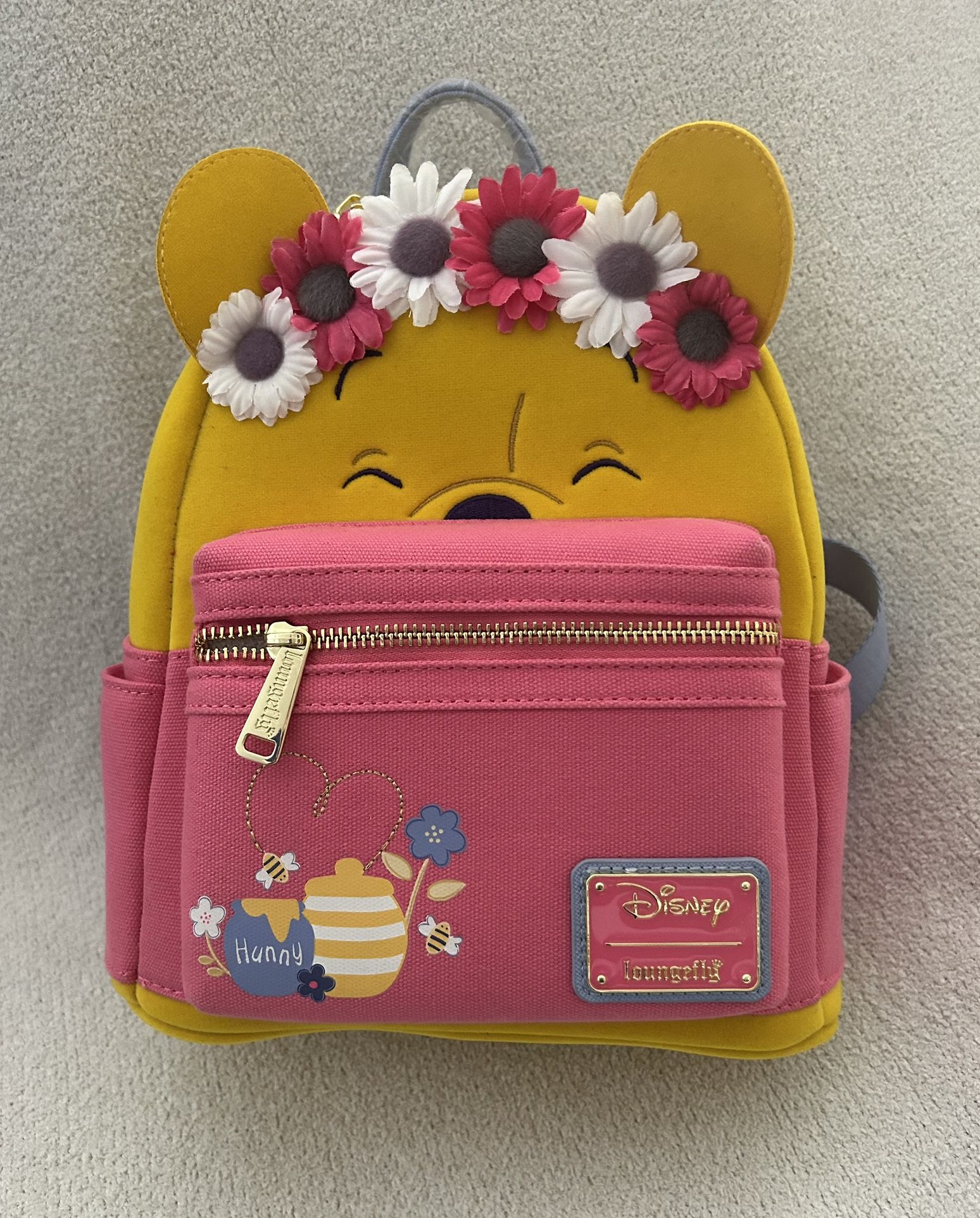 Disney Loungefly Pink Floral Mini Backpack