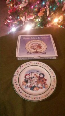 Longaberger snow friends plate 1999