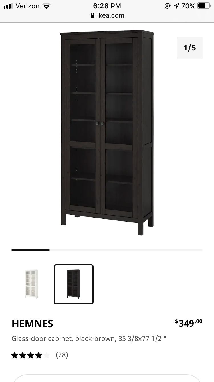 IKEA Hemnes Glass Door Cabinet- Out Of Stock!