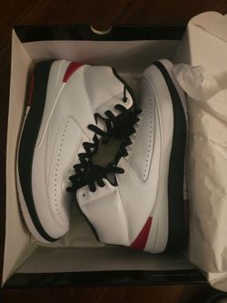 Air Jordan 2 White Red Black Sneakers