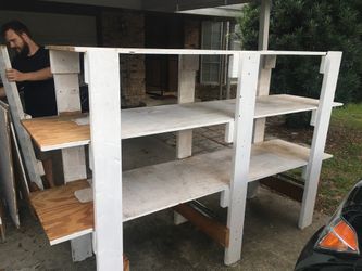 Wooden shelving