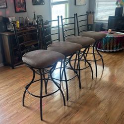 Four Rotating Bar Stools