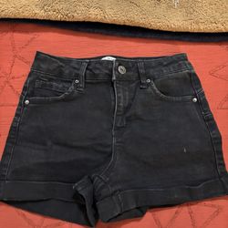 Black Jean Shorts