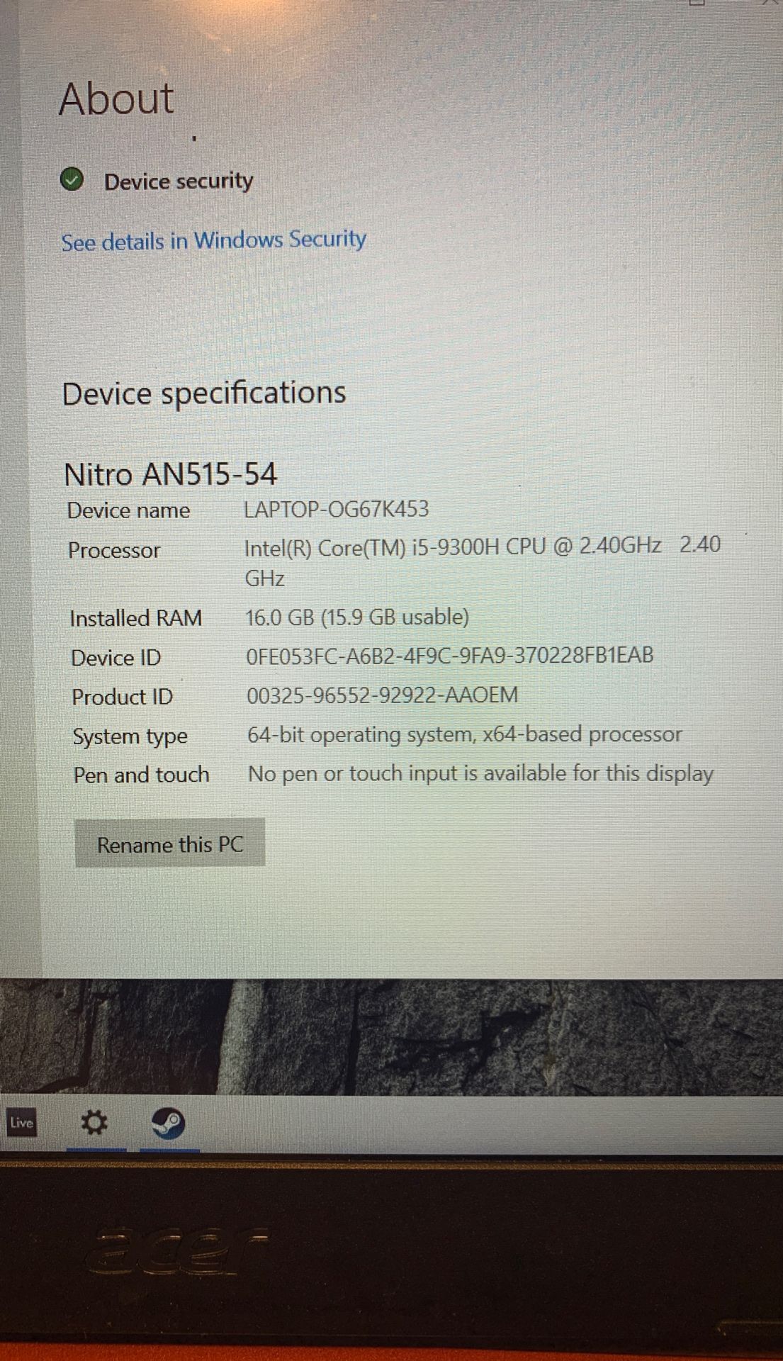 Gaming Laptop