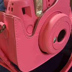 Fujifilm Instax Mini Polaroid - Flamingo Pink With Case