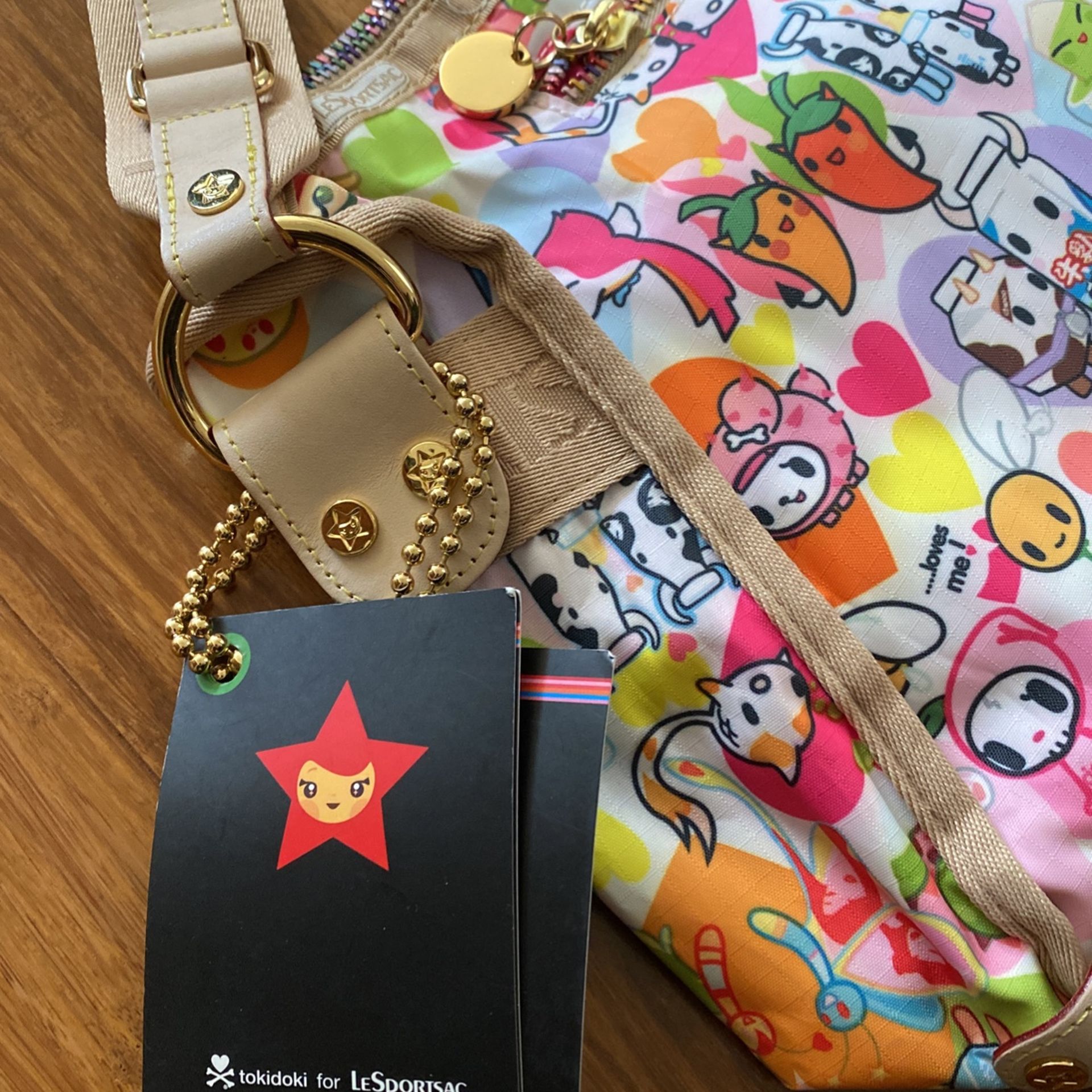 FIRST EDITION Tokidoki x LeSportsac Black Tote Bag w/Sandy Cactus & Tulip  Print for Sale in Gardena, CA - OfferUp