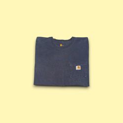 Vintage Carhartt pocket tee long sleeve shirt midnight navy men’s medium 
