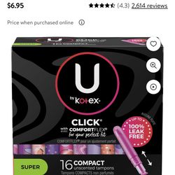 $20 Por Las 4 Cajas De Kotex Tampons 