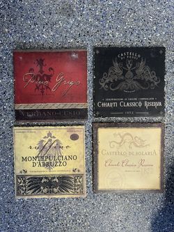 Wine Labels Wall Plaques 