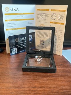 GRA Certified Moissanite Ring & Stud Earrings