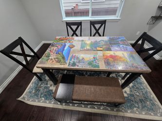 Premium Marble Dining Table – Like New | $550