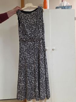 Black and White Polka Dotted Dress