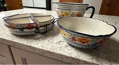 3 Piece Ceramic Serving Dishes/Batter Bowl
