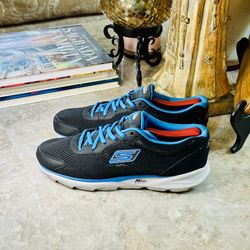 Skechers Women's Go Run Sprint Black/Blue Mesh Athletic Sneaker Shoes Size 9