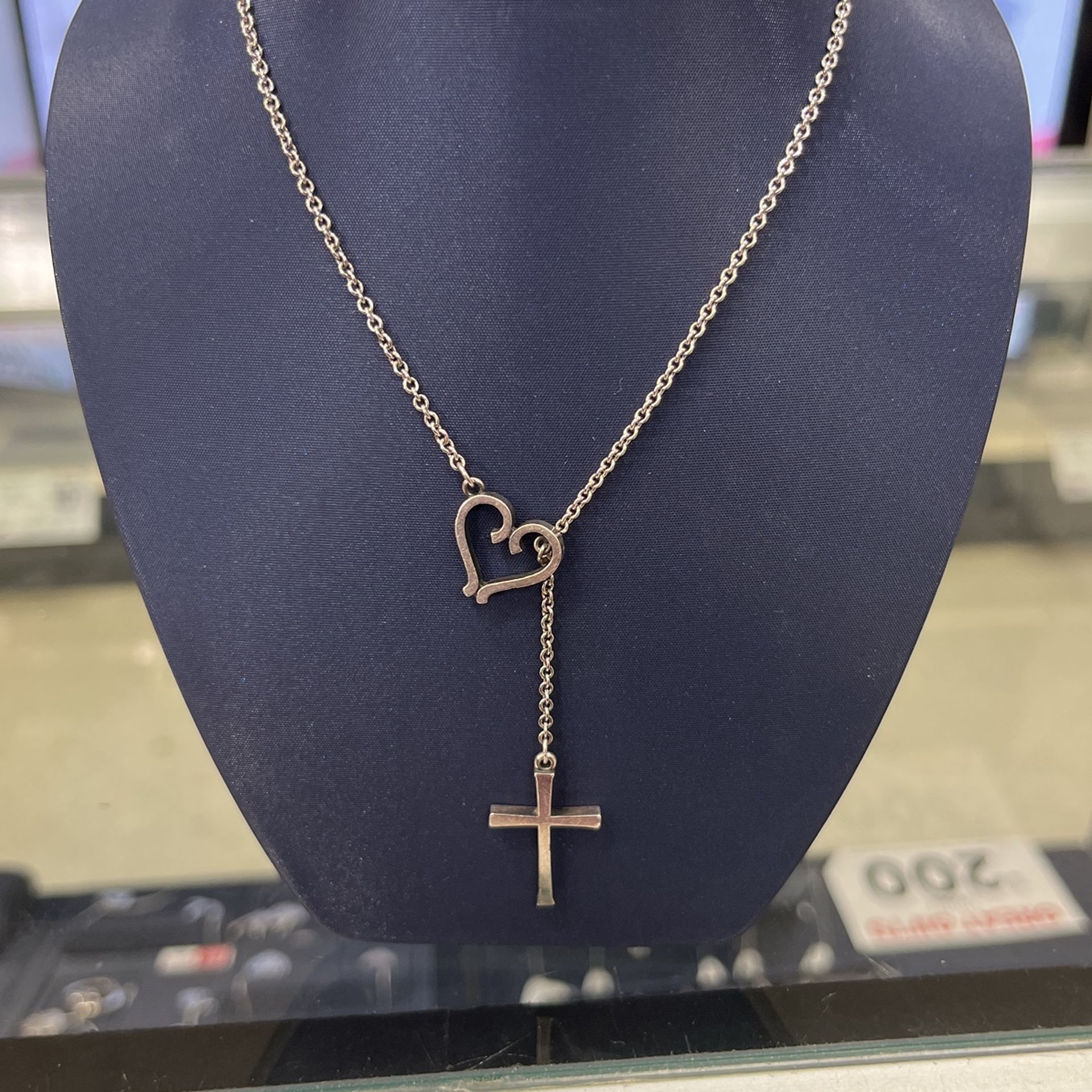 James Avery Cross And Heart Pendant Chain