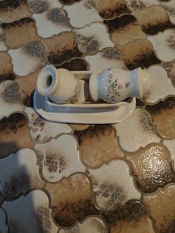 Glass Salt And Pepper And Butter Dishes