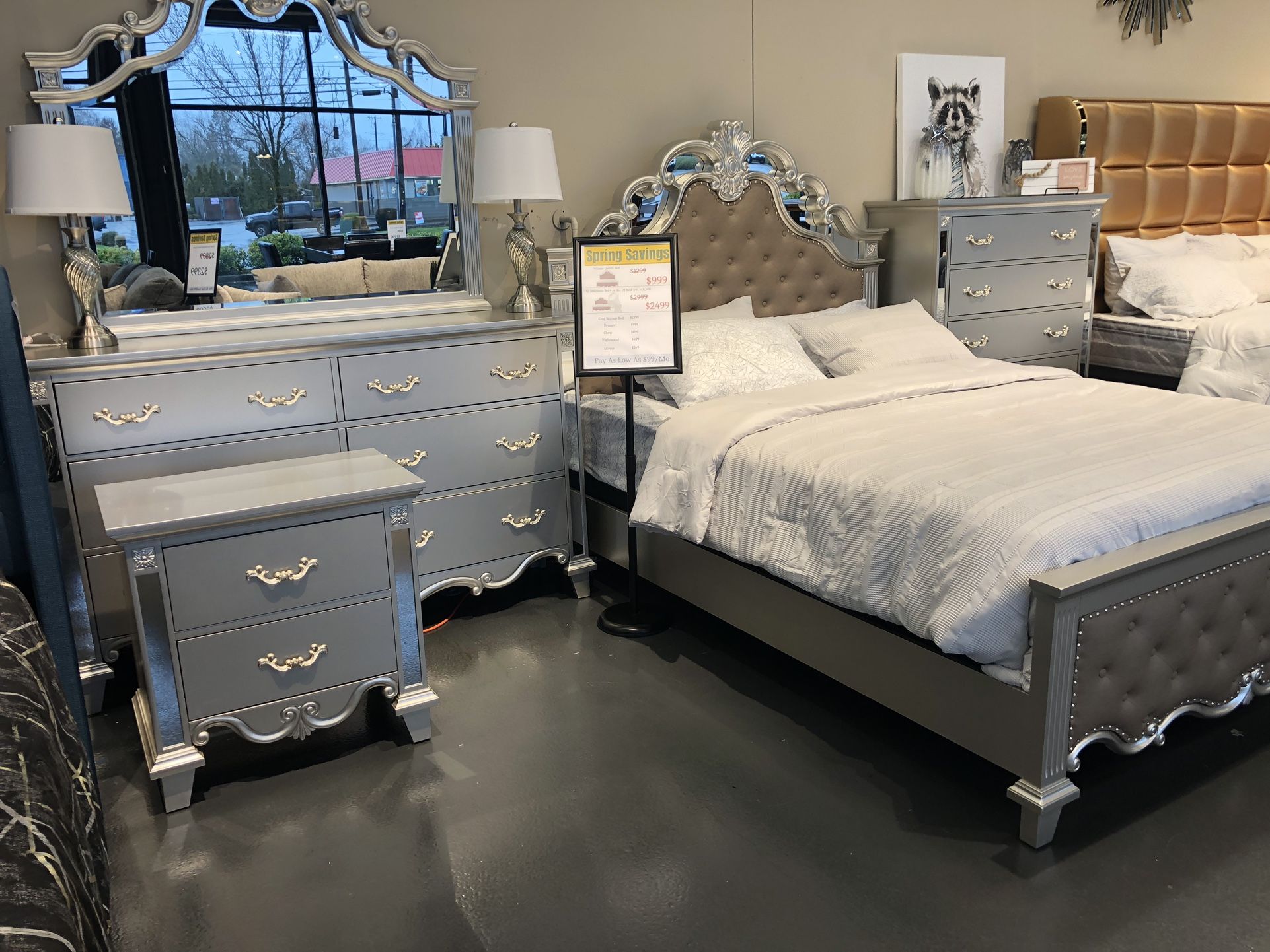 4pc French Provincial Queen Bedroom Set Sale