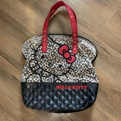 hello kitty loungefly cheetah print bag (pls read desc)