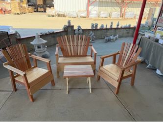 Redwood patio furniture set