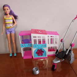 Barbie Pet Dream House, Stroll & Play Dog Skooter With Doll( Skipper)