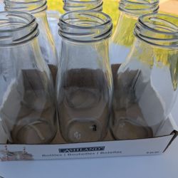 Glass Milk Bottles 