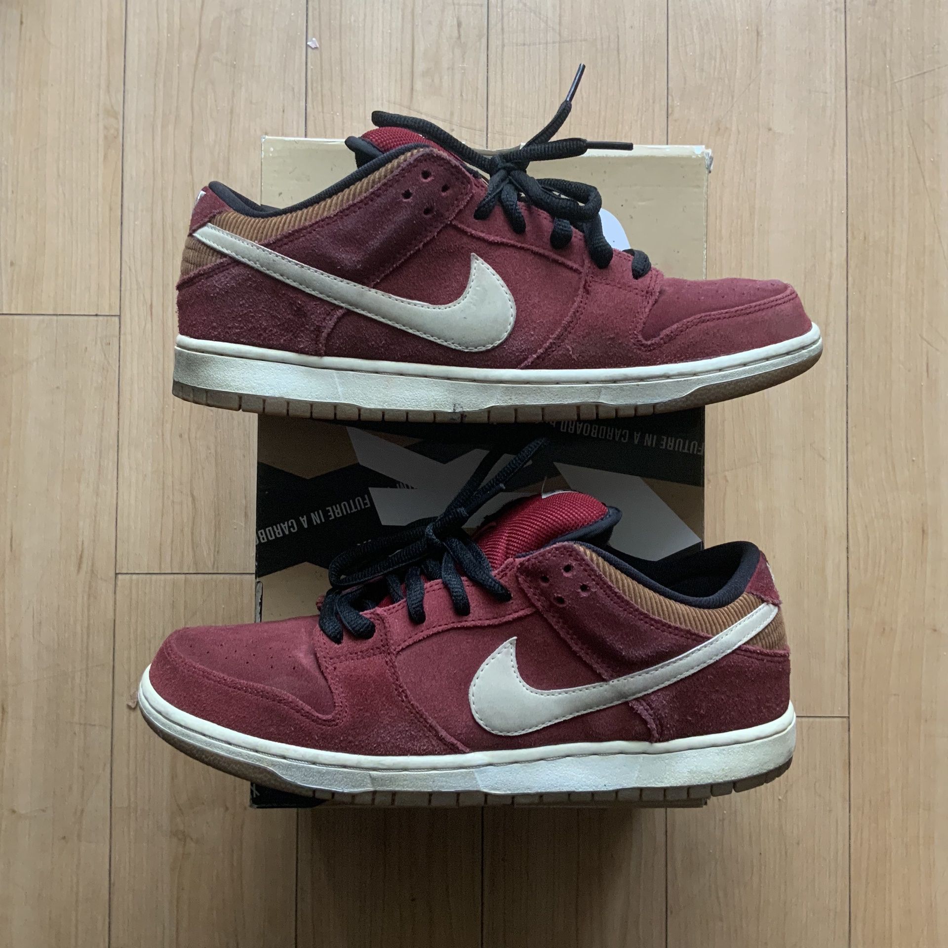 Nike Sb Dunk Low Pro Corduroy Red Size 10.5 for Sale in Los 