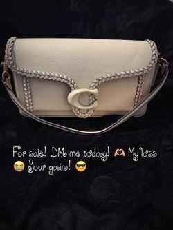 Authentic Coach Braided Tabby 26 – Soft Pebble Leather – Chalk/Cream – Like New