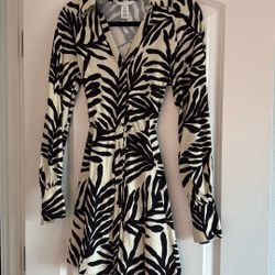black and white palm DRESS