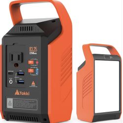 Takki Estación de energía portátil de 83 Wh, generador solar para campamento, banco de energía con salida de CA de 110 V/80 W, puerto USB tipo C, luz 
