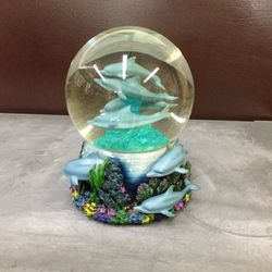 Christian Riese Lassen Musical Snow Globe with Dolphins