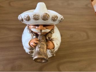 Mexican Mariachi Folk Art Ceramic Bank