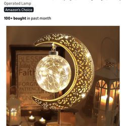 Moon Lamp, Home Decor, Office Decor, Battery Operated 