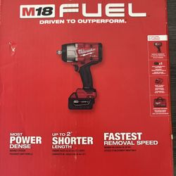  M18 FUEL 18V Lithium-Ion Brushless Cordless 1/2 in. Impact Wrench w/Friction Ring Kit w/One 5.0 Ah Battery and Bag